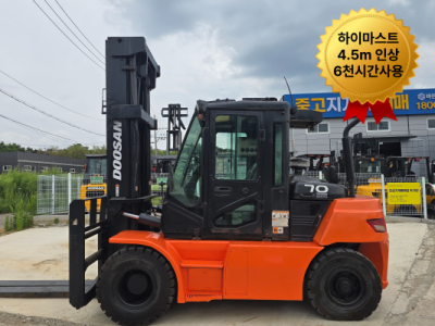 한정 특가! 중고지게차 매매 두산 7톤 17년식 하이마스트 4.…