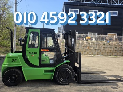 삼성클라크 3.5톤 3단마스타 자동발 디젤지게차