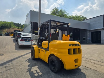 말소장비! 중고지게차 현대 4.5톤 더블타이어 자동발 디젤지게차…