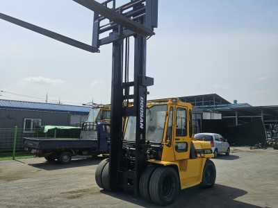 중고지게차 두산7톤 하이마스트 자동발 디젤지게차