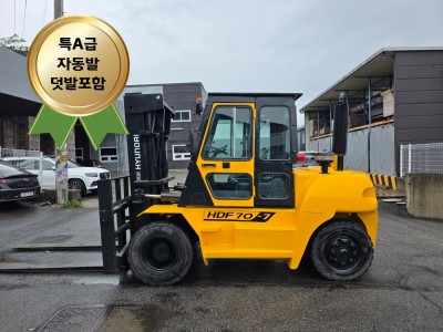 중고지게차 현대 7톤 디젤지게차 자동발 풀캐빈 HDF70-III…