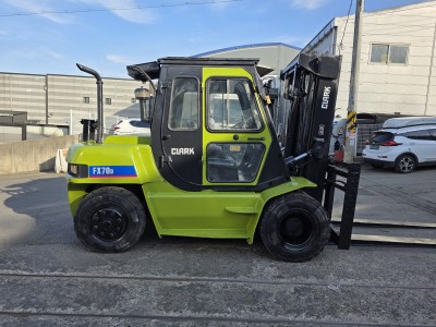 저렴한 A급 중고지게차 삼성 클라크 7톤 자동발 캐빈 디젤지게차…