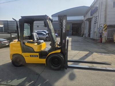 중고지게차 현대 3.3톤 더블타이어 자동발 디젤지게차 1450만…