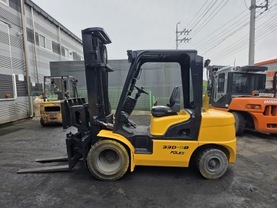 현대 3.3톤 3단마스트 5.5미터 흰지드 중고지게차