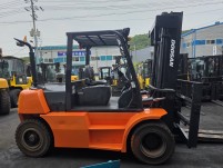 두산 5톤 하이마스트 3.5미터 저렴한 중고지게차