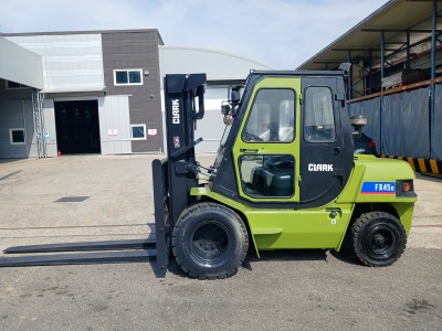 중고지게차 4.5톤 더블타이어 캐빈 디젤지게차