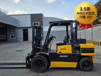 중고지게차 두산 3.5톤 더블 3단마스트 사이드쉬프트 디젤지…