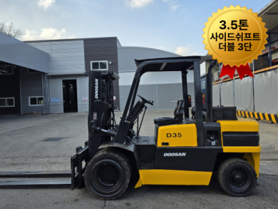 중고지게차 두산 3.5톤 더블 3단마스트 사이드쉬프트 디젤지게차…
