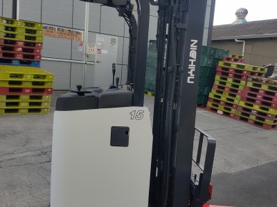 신형 니찌유 입식 1.5톤 전동지게차 삼단마스트5M인상 500만…