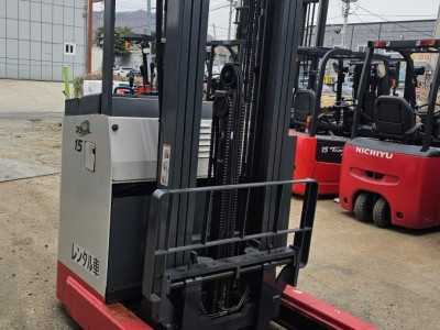 배터리 2020년식 신형 니찌유 입식 1.5톤 전동지게차 삼단마…